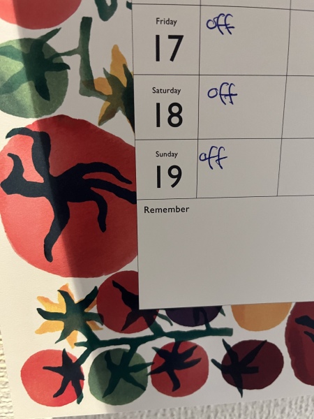 July - What's the design on your calendar?