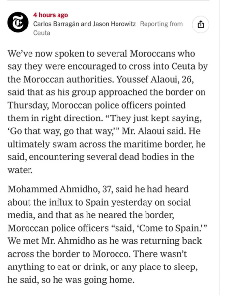 AIBU to worry about large numbers of undocumented men arriving in Spain?