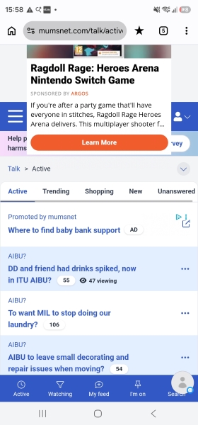 Ad covering half of page on mobile