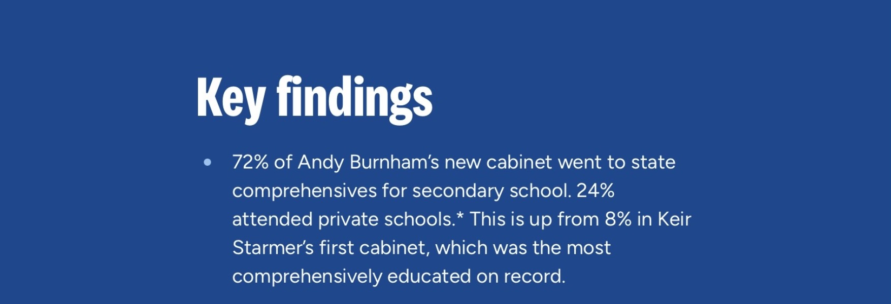 Educational background of Andy Burnham’s cabinet