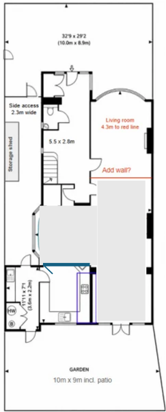 Really need help with ground floor refurb design (floorplan attached)