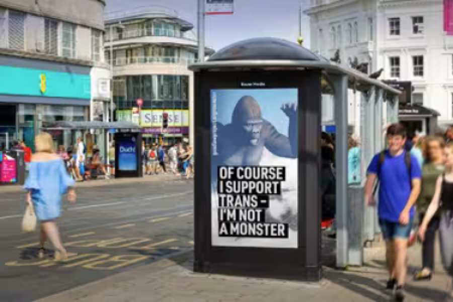 Do you support “trans” or are you a monster? New Good Law Project billboard campaign.