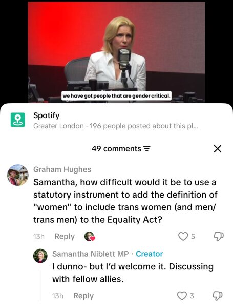 Labour MP Samantha Niblett (laments)  GC MPs