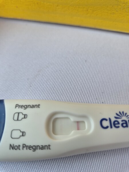 Day 21 of cycle and faint positive pregnancy test?