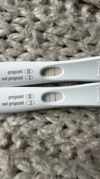 Early pregnancy anxiety over faint test lines and possible progression