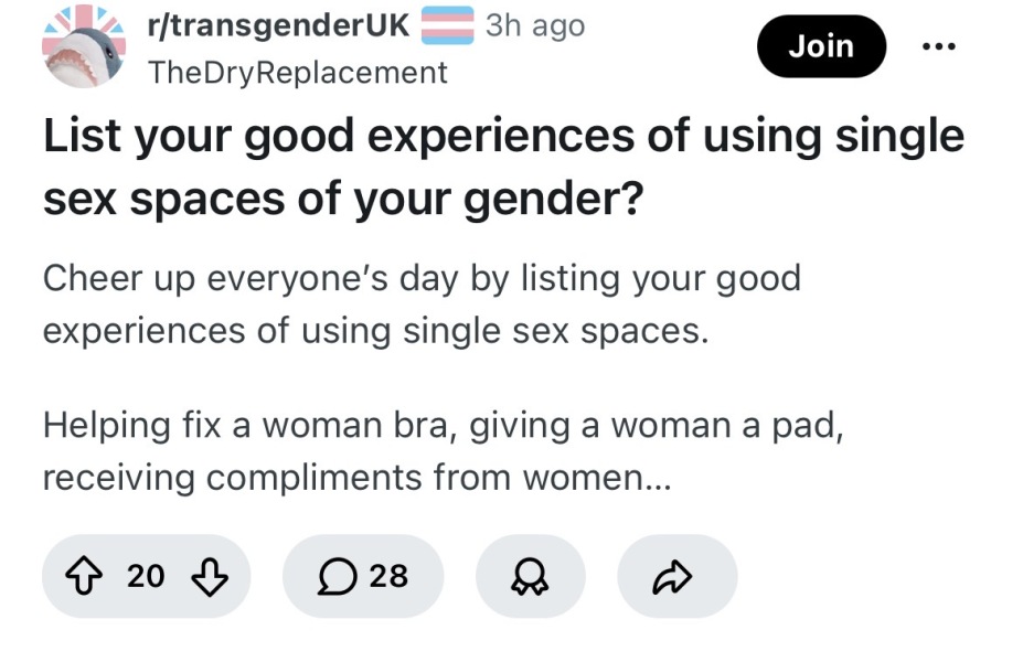 What is a “good experience” in a women’s toilet?