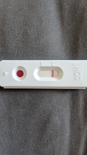 Friend asking whether a conception test result looks positive or negative
