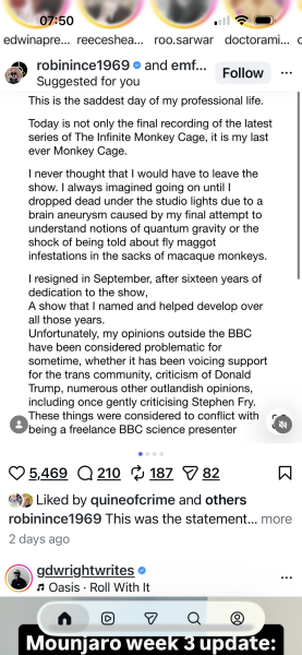 Robin Ince resigns from The Infinite Monkey Cage