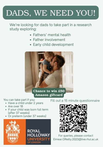Mums – could you pass this survey on to your partner? Fathers needed for university research (£50 prize draw)