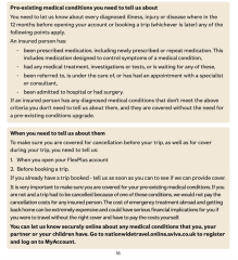 To ask what I actually need to declare to my travel insurance?