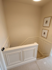 Hallway decorating advice needed for stair wall and gallery layout