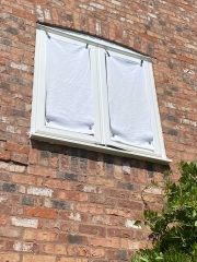 Really quite chuffed with my reusable light-reflecting window covers.