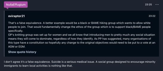 AIBU to consider leaving our knitting group over its new policy?