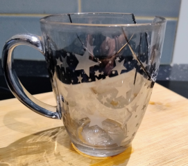 Please help me find this glass mug!