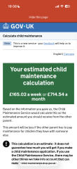 Child Maintenance reduction (informal agreement)