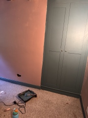 Sulking Room pink with fark furniture in a spare room?