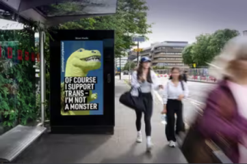 Do you support “trans” or are you a monster? New Good Law Project billboard campaign.