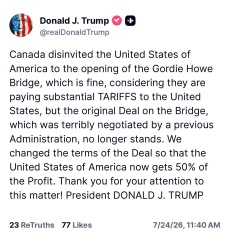 Oh, peacemaker, peacemaker make me some peace - Trump Thread #167