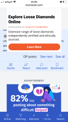 Ad covering half of page on mobile