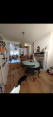 Remove chimney breast and add pony wall/cupboards to improve dining space?