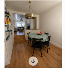 Remove chimney breast and add pony wall/cupboards to improve dining space?