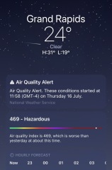 Smoke filled skies in North America- the future is depressing.