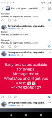 Driving test swap Facebook groups SCAM