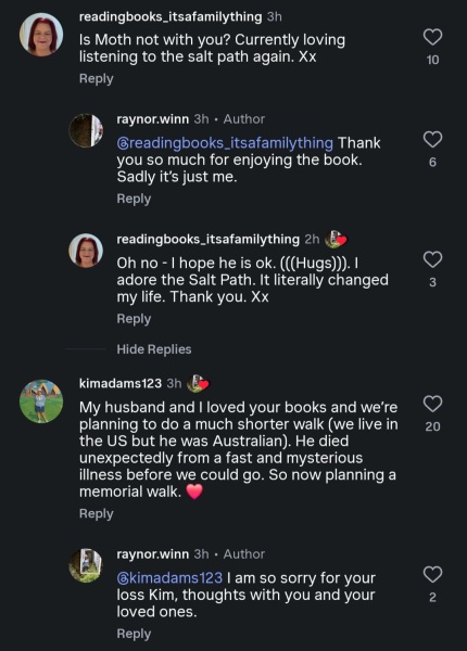 Thread 27 : To feel disappointed - and disgusted and vindicated now too - after reading this in The Observer about the author and her husband from The Salt Path book and film?