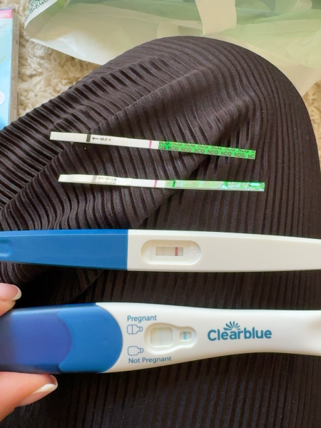 Faint positive 40 days since last period