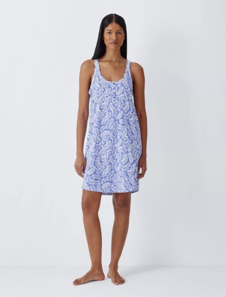 Where can I find a plain cotton sleeveless knee-length nightdress?