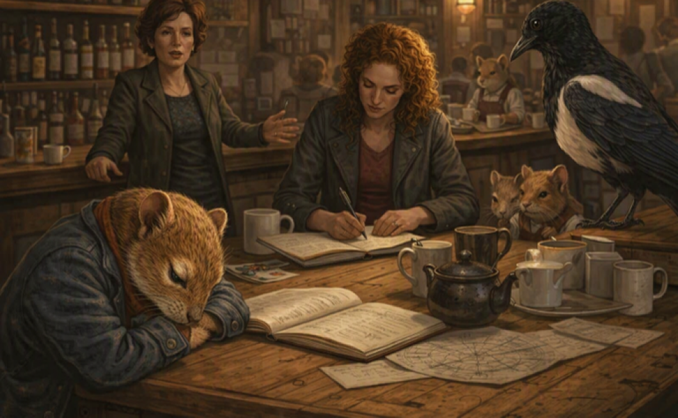 The Bluestocking Women's Pub, in which we wait excitedly for the next instalment of Gosie's adventures. Gosie, Glass and the Gerbils' Dilemma.