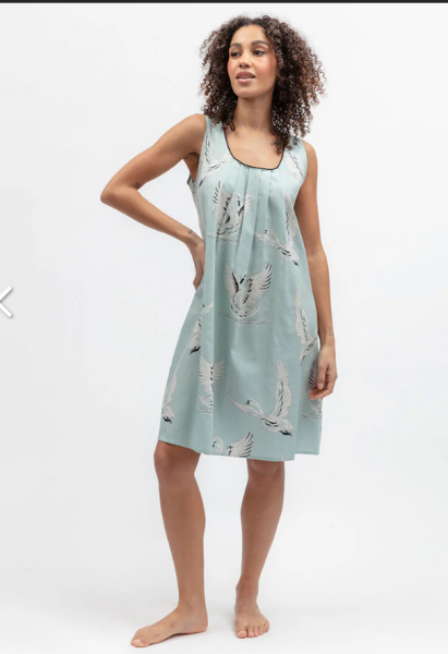 Where can I find a plain cotton sleeveless knee-length nightdress?