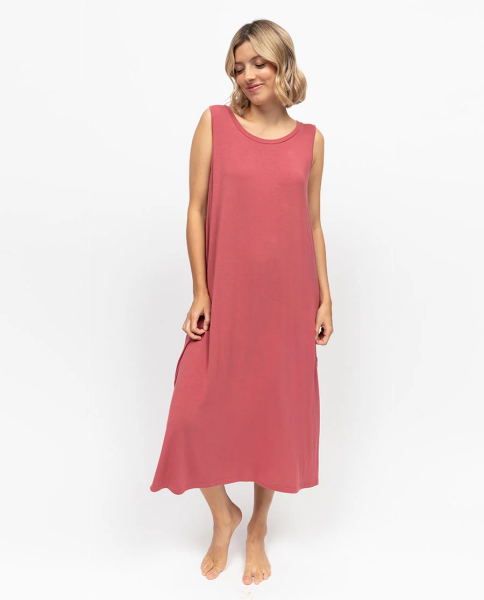 Where can I find a plain cotton sleeveless knee-length nightdress?