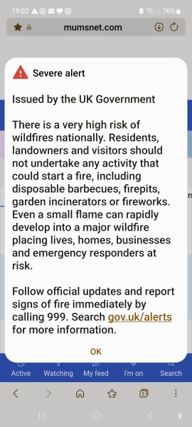 AnyAnyone else just had the wildfire alert on their phone?