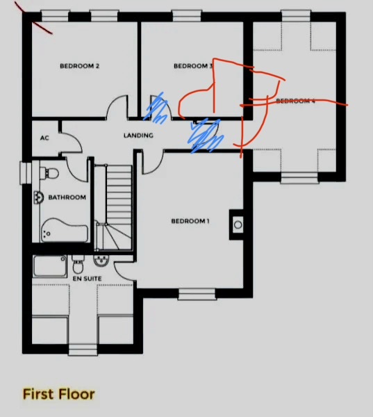 Splitting one bedroom into two? Floorplan help.