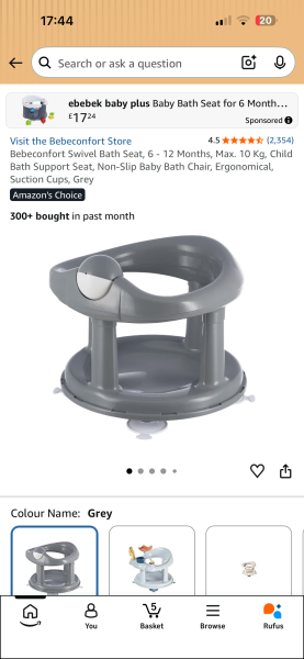 Bath seat recommendations for a 14 month old pulling up in bath