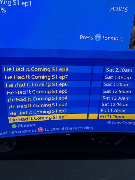 HE HAD IT COMING - fri bbc3 - 11.15pm - TV PACE NO SPOILERS