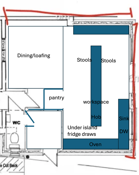 Kitchen Design Help Island or No Island  and other solutions?
