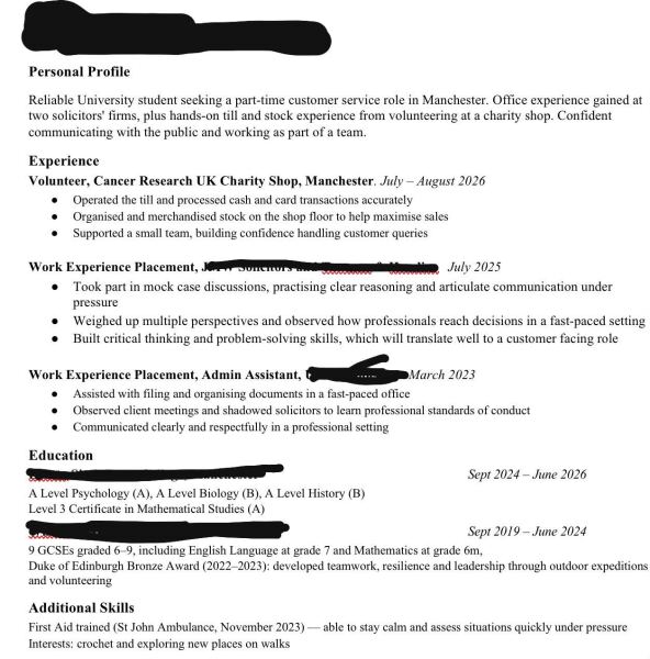 Critque my cv pt2?