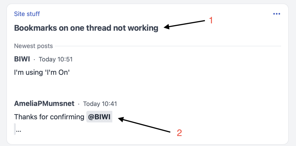 Bookmarks on one thread not working
