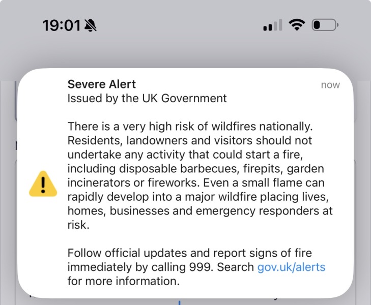 AnyAnyone else just had the wildfire alert on their phone?