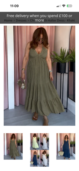 Recommendations for flattering cotton or linen holiday dresses