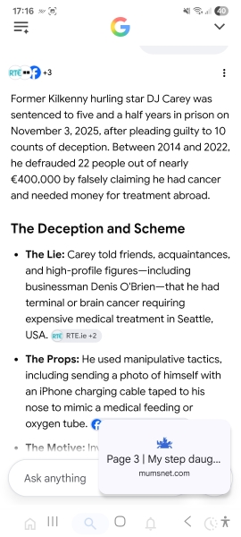My step daughter lied about having cancer