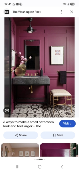 Bathroom colour ideas for a slightly Victorian look with chrome fittings?