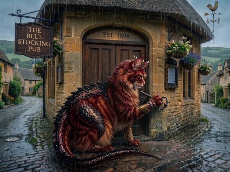 The Bluestocking Women's Pub, in which we wait excitedly for the next instalment of Gosie's adventures. Gosie, Glass and the Gerbils' Dilemma.