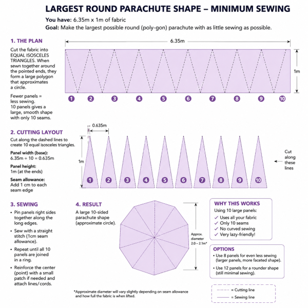 Need Maths help to make a parachute!