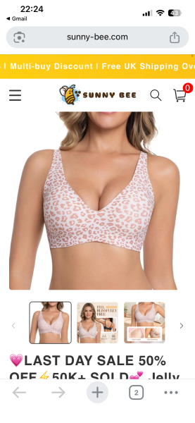 Jelly bra with fixed padding?