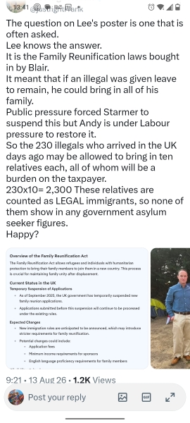 To ask if you think the prime minister has a democratic duty to house asylum seekers in middle class areas