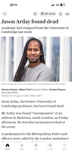 Jason Arday, Cambridge Plagiarist, thread two