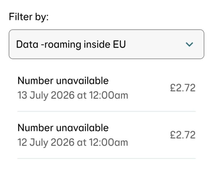 AIBU to think this means I have data roaming on my contract?